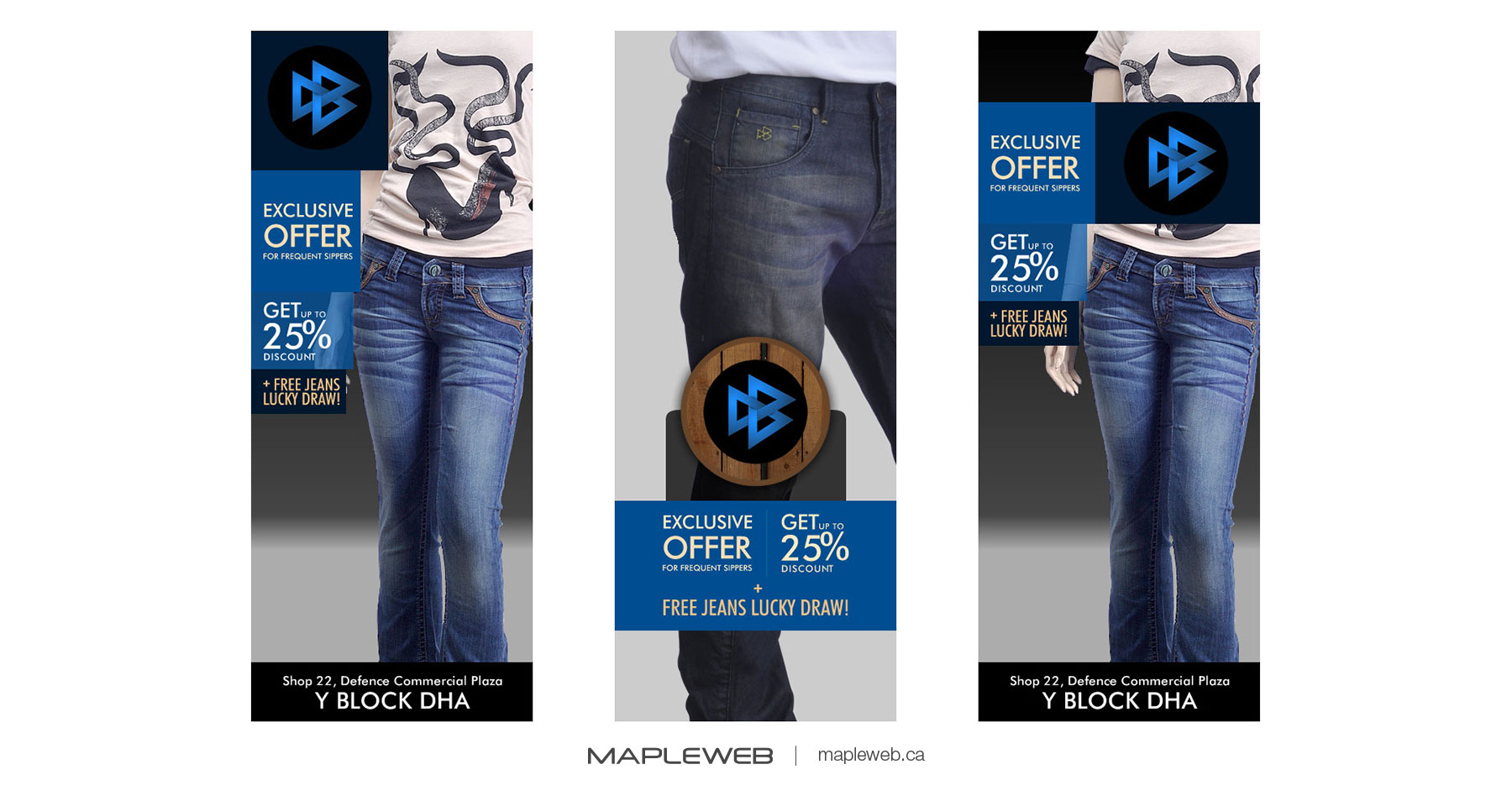 Blue Dissidents Discount on Male and Female Jeans Design Brand design by Mapleweb